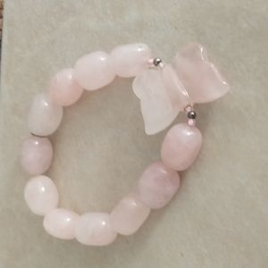 Rose Quartz Butterfly Bracelet